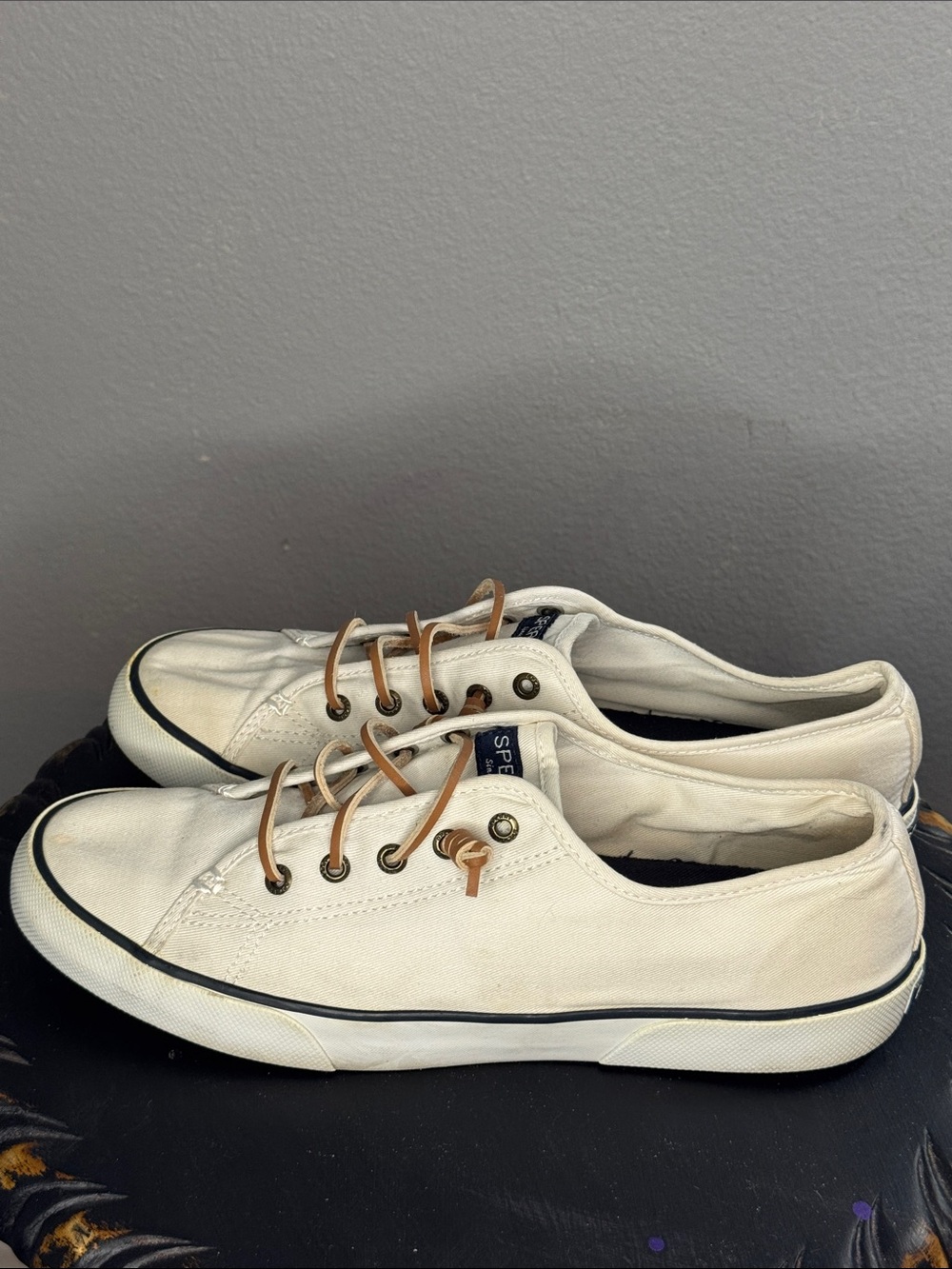 Sperry Women's Pier View sneakers in white canvas, size 11 - Picture 4 of 7